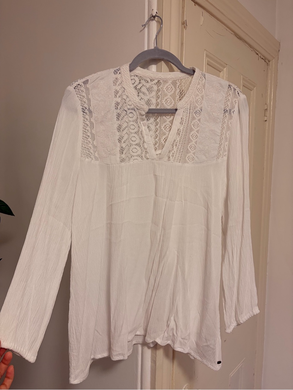 White Lace O’Neill Long Sleeve Women's Top